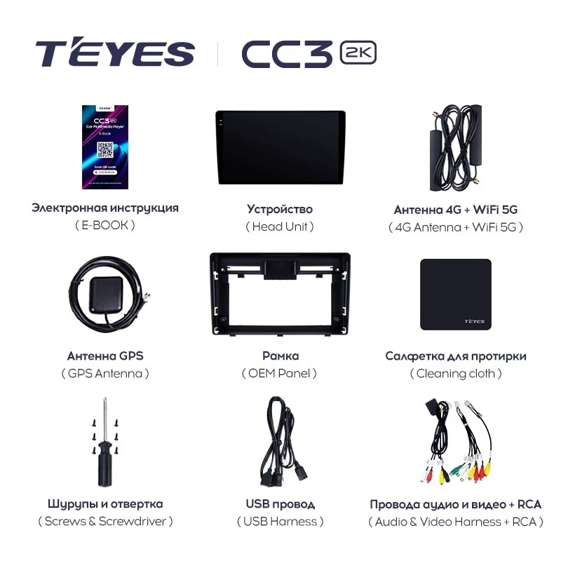 Штатная магнитола Teyes CC3 2K 4/64 Hyundai Venue (2019-2020) Правый руль