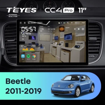 Штатная магнитола Teyes CC4 Pro 8/128 Volkswagen Beetle A5 (2011-2019) (11")