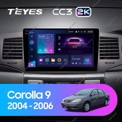 Штатная магнитола Teyes CC3 2K 360 6/128 Toyota Corolla 9 E120 (2004-2006)