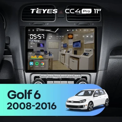 Штатная магнитола Teyes CC4 Pro 12/256 Volkswagen Golf 6 (2008-2016) (11")