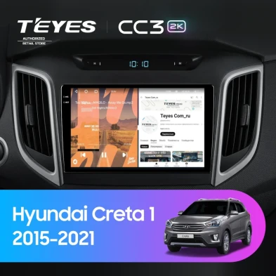 Штатная магнитола Teyes CC3 2K 6/128 Hyundai Creta 1 (2015-2021) Тип-B