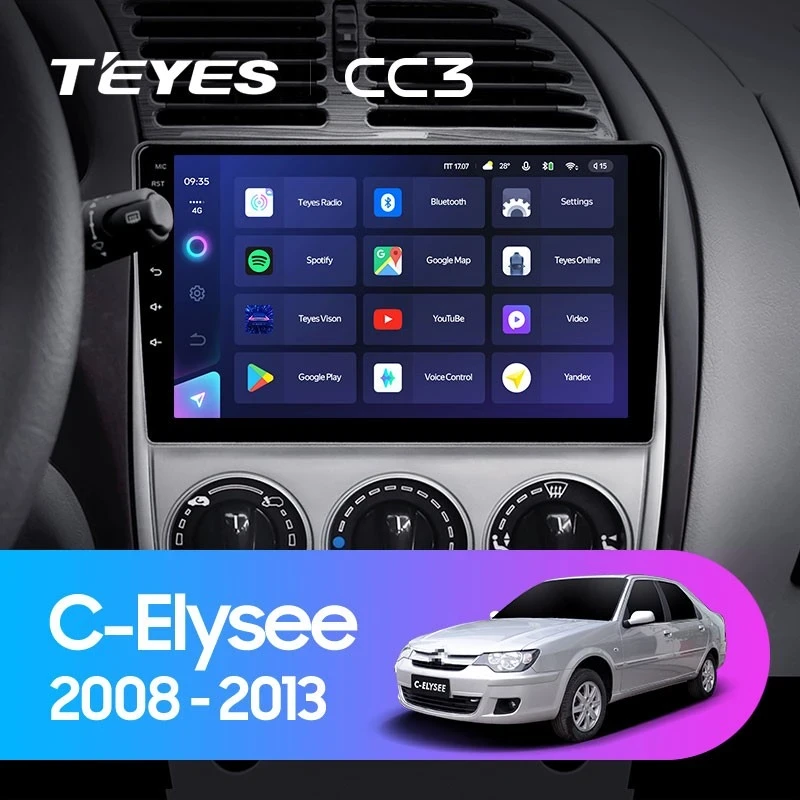 Штатная магнитола Teyes CC3 4/32 Citroen C-Elysee (2008-2013)