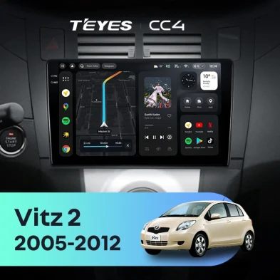 Штатная магнитола Teyes CC4L 6/64 Toyota Vitz 2 XP90 (2005-2012) F2
