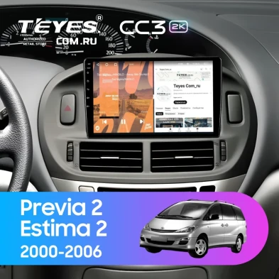 Штатная магнитола Teyes CC3 2K 360 6/128 Toyota Previa 2 (2000-2006)