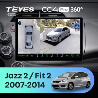 Штатная магнитола Teyes CC4 Pro 360 8/128 Honda Fit 2 GE (2007-2014) (13")