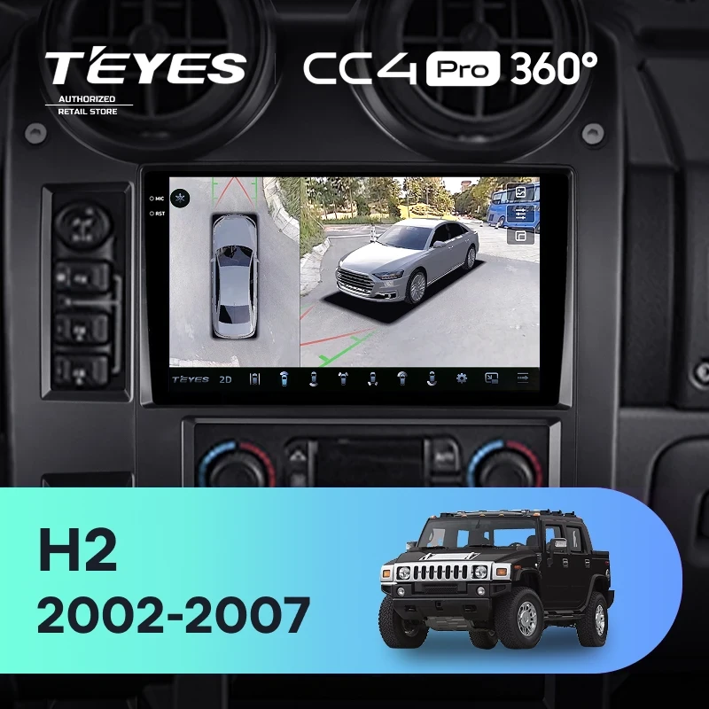Штатная магнитола Teyes CC4 Pro 360 12/256 Hummer H2 E85 (2002-2007)