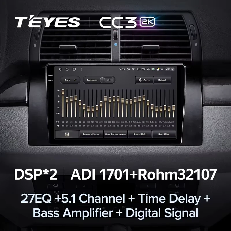 Штатная магнитола Teyes CC3 2K 4/64 BMW X5 E39 E53 (1999-2006)