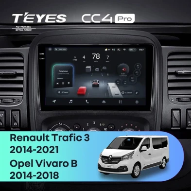 Штатная магнитола Teyes CC4 Pro 8/128 Renault Trafic 3 (2014-2021)