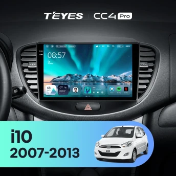 Штатная магнитола Teyes CC4 Pro 8/128 Hyundai i10 (2007-2013)