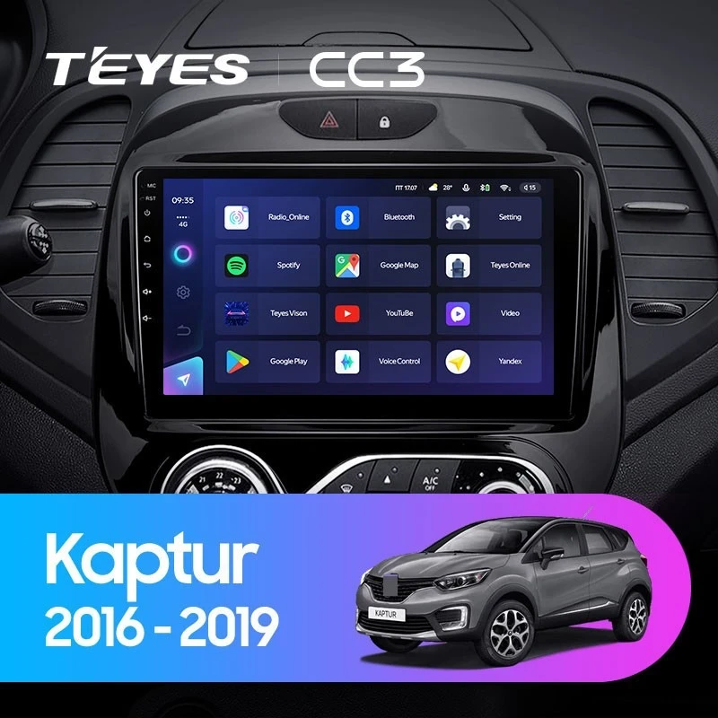 Штатная магнитола Teyes CC3 4/32 Renault Kaptur (2016-2019) F1