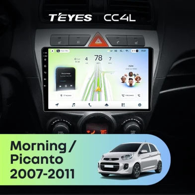 Штатная магнитола Teyes CC4L 6/64 Kia picanto (2007-2011)