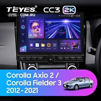 Штатная магнитола Teyes CC3 2K 6/128 Toyota Corolla Fielder 3 E160 (2012-2021) (13" с кнопками)