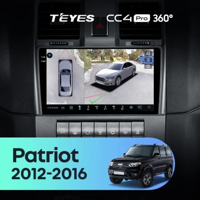Штатная магнитола Teyes CC4 Pro 360 12/256 UAZ Patriot (2012-2016)