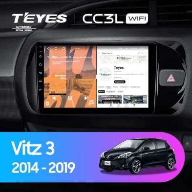Штатная магнитола Teyes CC3L WiFi 2/32 Toyota Vitz III XP130 (2014-2019) Правый руль