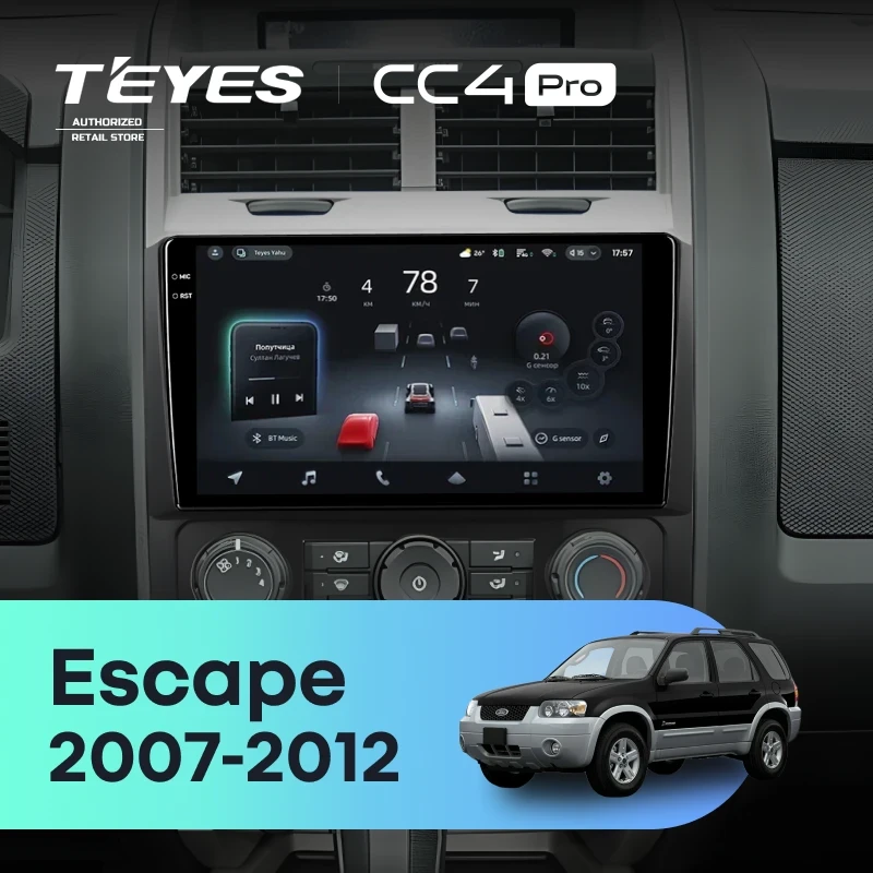 Штатная магнитола Teyes CC4 Pro 8/128 Ford Escape (2007-2012) F2