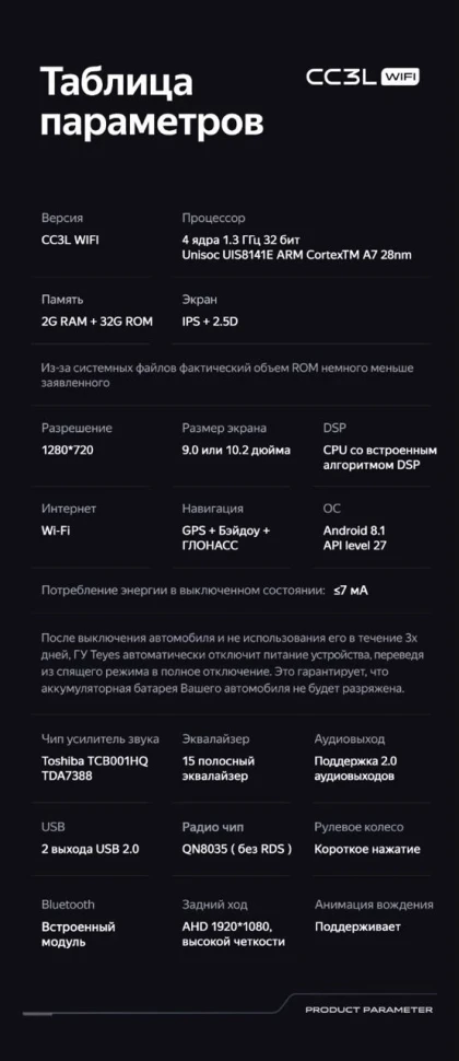 Штатная магнитола Teyes CC3L WiFi 2/32 Seat Ibiza (2017-2020)