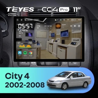 Штатная магнитола Teyes CC4 Pro 8/128 Honda City 4 (2002-2008) (11")
