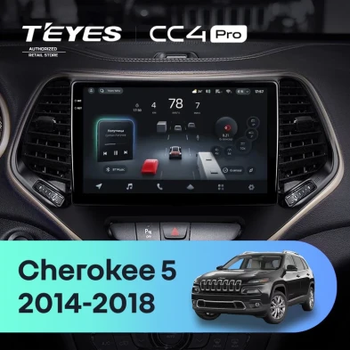 Штатная магнитола Teyes CC4 Pro 12/256 Jeep Cherokee 5 KL (2014-2018)
