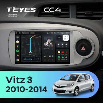 Штатная магнитола Teyes CC4 6/64 Toyota Vitz 3 (2010-2014) Правый руль