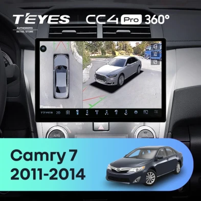 Штатная магнитола Teyes CC4 Pro 360 8/128 Toyota Camry 7 XV 50 55 (2011-2014) F4 (13")
