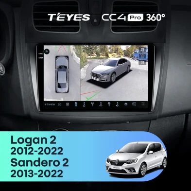 Штатная магнитола Teyes CC4 Pro 360 12/256 Renault Logan 2 (2012-2022) F1