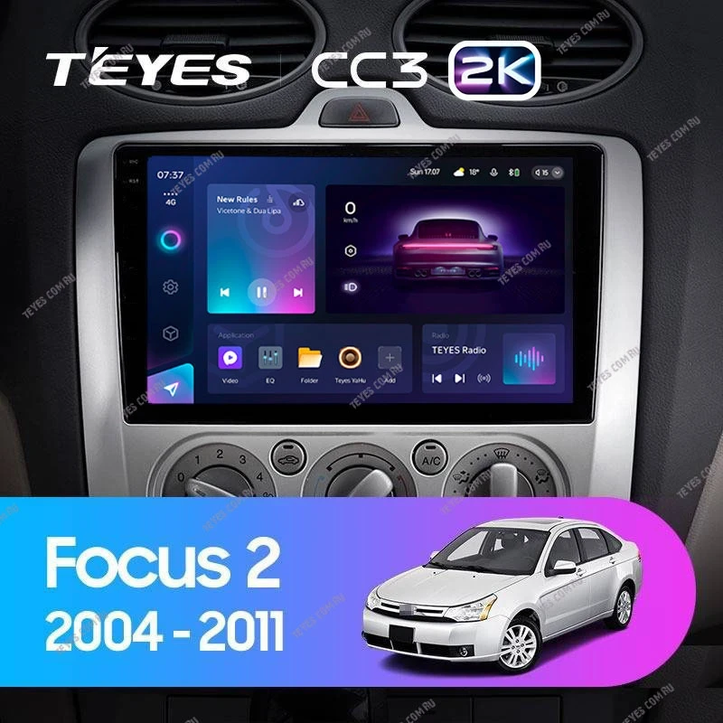 Штатная магнитола Teyes CC3 2K 4/32 Ford Focus 2 Mk 2 (2004-2011) F2