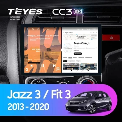Штатная магнитола Teyes CC3 2K 4/32 Honda Jazz 3 (2015-2020) Тип-B Правый руль (11")