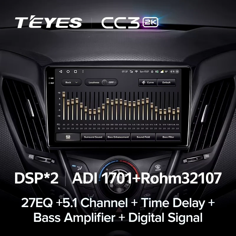 Штатная магнитола Teyes CC3 2K 6/128 Hyundai Veloster FS (2011-2017) Тип-B