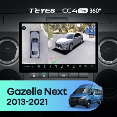 Штатная магнитола Teyes CC4 Pro 360 8/128 для GAZ Gazelle Next (2013-2021) F1 (13")
