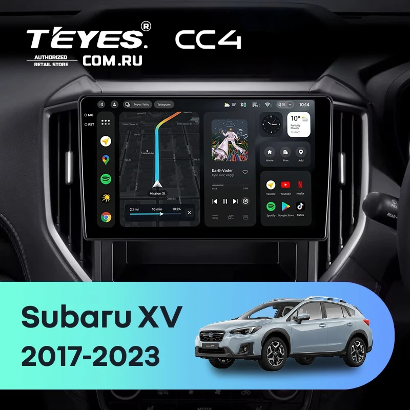 Штатная магнитола Teyes CC4 8/128 Subaru XV (2017-2023)