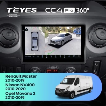 Штатная магнитола Teyes CC4 Pro 360 12/256 Opel Movano 2 (2010-2019) F1