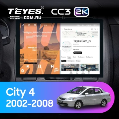 Штатная магнитола Teyes CC3 2K 360 6/128 Honda City 4 (2002-2008) (13")
