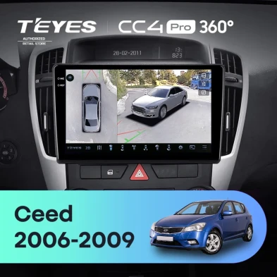 Штатная магнитола Teyes CC4 Pro 360 12/256 Kia Ceed (2006-2009)