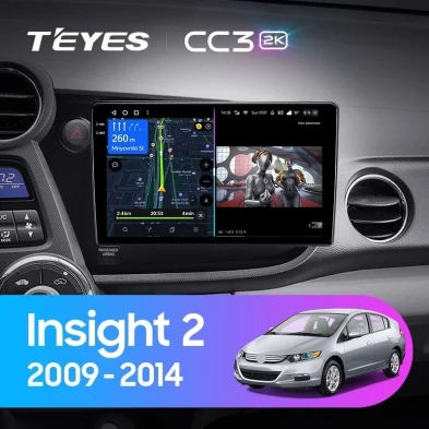 Штатная магнитола Teyes CC3 2K 360 6/128 Honda Insight 2 LHD (2009-2014)