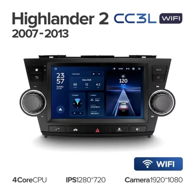 Штатная магнитола Teyes CC3L WiFi 2/32 Toyota Highlander 2 XU40 (2007-2013) F3 9"