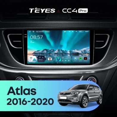 Штатная магнитола Teyes CC4 Pro 12/256 Geely Atlas NL-3 (2016-2020)