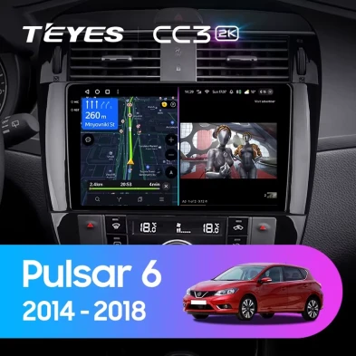 Штатная магнитола Teyes CC3 2K 4/32 Nissan Pulsar 6 NB17 (2014-2018)