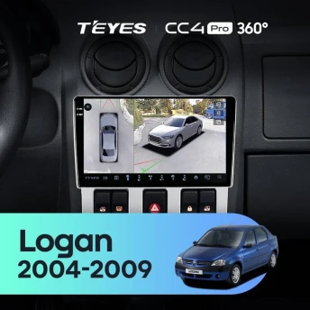 Штатная магнитола Teyes CC4 Pro 360 8/128 Renault Logan 1 (2004-2009)