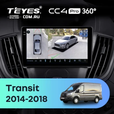 Штатная магнитола Teyes CC4 Pro 360 12/256 Ford Transit Van L3H2 (2014-2018)