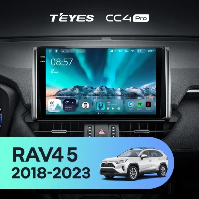 Штатная магнитола Teyes CC4 Pro 12/256 Toyota RAV4 XA50 (2018-2023) F1