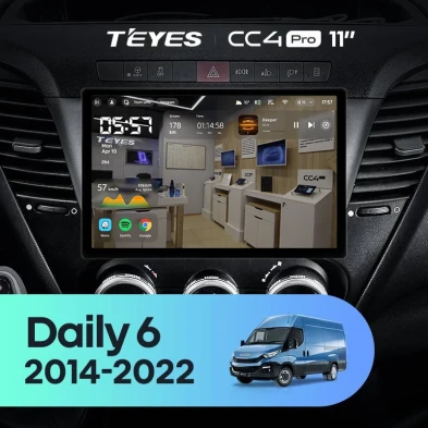 Штатная магнитола Teyes CC4 Pro 12/256 Iveco Daily 6 (2014-2022) (11")