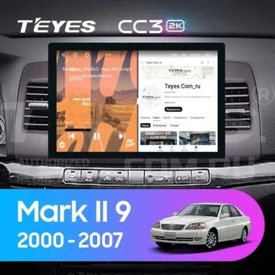 Штатная магнитола Teyes CC3 2K 4/64 Toyota Mark II 9 X110 (2000-2007) F2 (13")