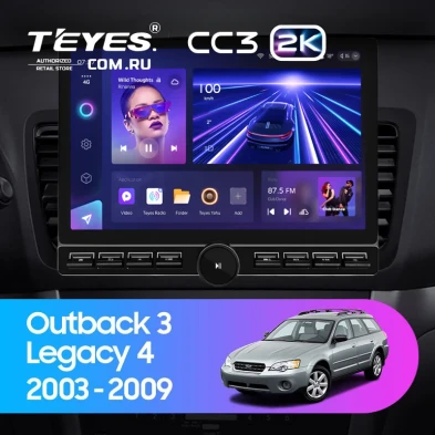Штатная магнитола Teyes CC3 2K 6/128 Subaru Outback 3 (2003-2009) (13" с кнопками)