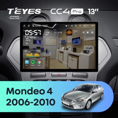 Штатная магнитола Teyes CC4 Pro 12/256 Ford Mondeo 4 (2006-2010) (13")