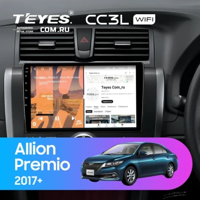 Штатная магнитола Teyes CC3L WiFi 2/32 Toyota Premio (T260) (2017-2021)