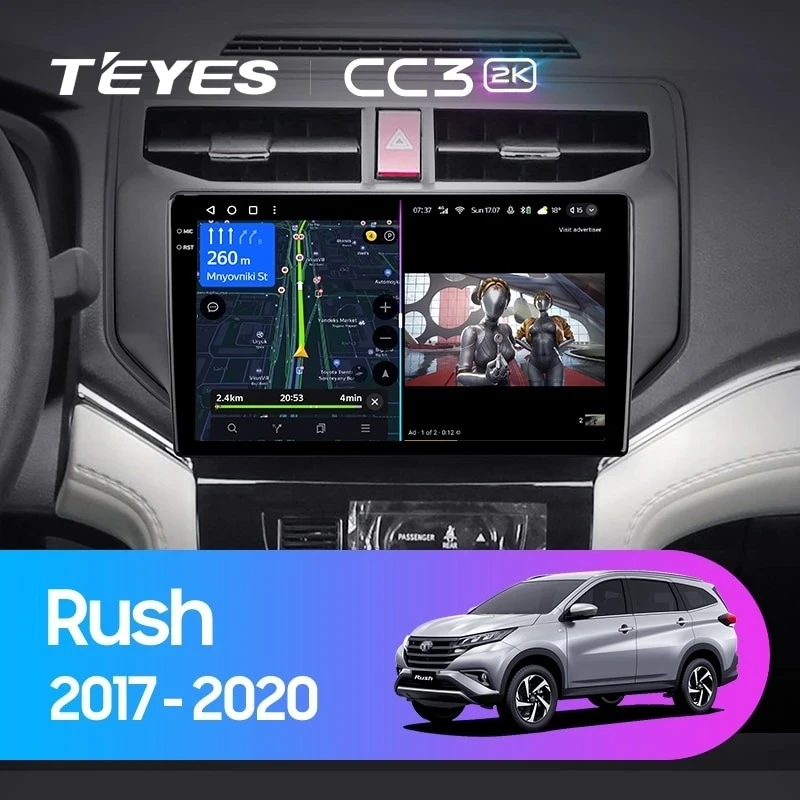 Штатная магнитола Teyes CC3 2K 6/128 Toyota Rush (2017-2020)