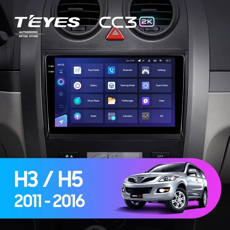 Штатная магнитола Teyes CC3 2K 4/32 Great Wall Hover H3 H5 (2011-2016)