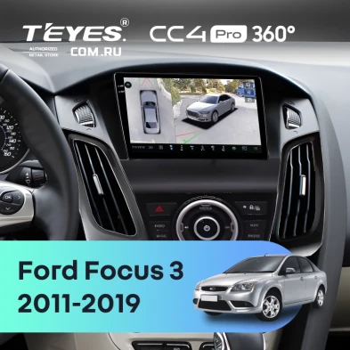 Штатная магнитола Teyes CC4 Pro 360 8/128 Ford Focus 3 (2011-2019) (черная) F3