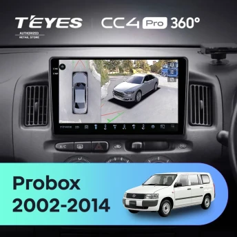 Штатная магнитола Teyes CC4 Pro 360 12/256 Toyota Succeed (2002-2014) Правый руль