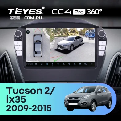 Штатная магнитола Teyes CC4 Pro 360 12/256 Hyundai ix35 (2009-2015) (Tucson 2) (с кнопками) Тип-AB